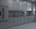 Graphite Loft Contemporary Kitchen Design Big 3D模型