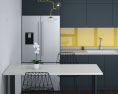 Graphite Loft Contemporary Kitchen Design Big Modello 3D