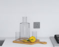 Modern White Kitchen Design Small Modelo 3D