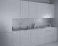 Modern White Kitchen Design Medium 3D模型
