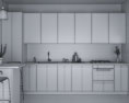Modern White Kitchen Design Medium Modelo 3d