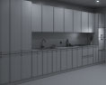 Modern White Kitchen Design Big 3D модель