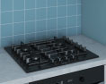 Traditional Kitchen White And Blue Design Small 3D-Modell
