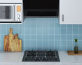Traditional Kitchen White And Blue Design Big 3D 모델 
