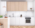 Scandinavian White Kitchen Design Medium Modelo 3D