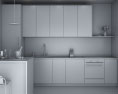 Scandinavian White Kitchen Design Medium Modèle 3d