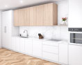 Scandinavian White Kitchen Design Big Modello 3D