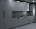 Scandinavian White Kitchen Design Big Modelo 3D