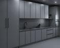 Scandinavian White Kitchen Design Big 3D 모델 