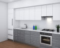 Contemporary Scandinavian Kitchen Design Medium 3D 모델 