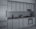 Contemporary Scandinavian Kitchen Design Medium Modello 3D