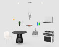Contemporary Scandinavian Kitchen Design Big 3D модель