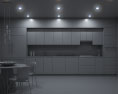 Contemporary Scandinavian Kitchen Design Big 3D 모델 