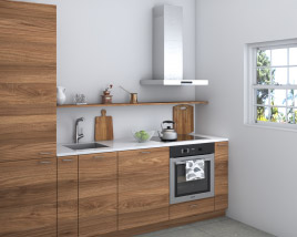 Wooden Country Kitchen Design Small 3Dモデル