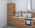 Wooden Country Kitchen Design Small 3D模型