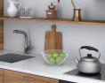 Wooden Country Kitchen Design Small 3D 모델 