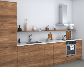 Wooden Country Kitchen Design Medium Modello 3D