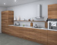 Wooden Country Kitchen Design Big Modello 3D