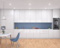 Contemporary City White Kitchen Design Big Modèle 3d