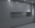 Contemporary City White Kitchen Design Big 3D模型