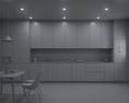 Contemporary City White Kitchen Design Big 3D-Modell