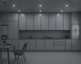 Contemporary City White Kitchen Design Big Modelo 3D
