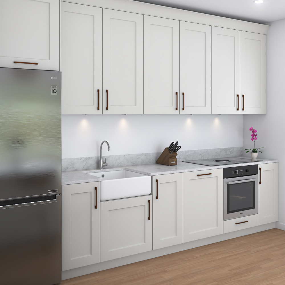 Traditional White Kitchen Design Medium 3D 모델 