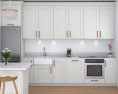 Traditional White Kitchen Design Medium Modèle 3d