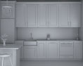 Traditional White Kitchen Design Medium Modelo 3D