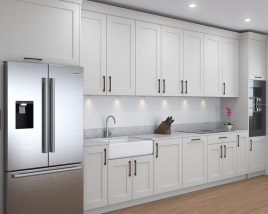 Traditional White Kitchen Design Big Modèle 3D