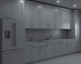 Traditional White Kitchen Design Big 3D模型