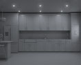 Traditional White Kitchen Design Big Modèle 3d
