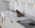 Traditional White Kitchen Design Big 3D модель