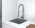 Contemporary White Interior Kitchen Design Small 3D модель