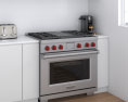 Contemporary White Interior Kitchen Design Medium Modelo 3D