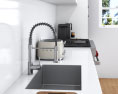 Contemporary White Interior Kitchen Design Big Modelo 3D