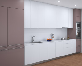Modern White Interior Kitchen Design Big Modello 3D