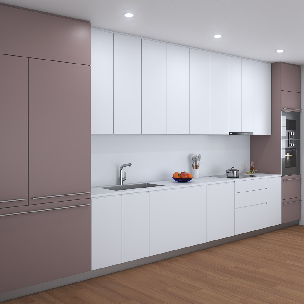 Modern White Interior Kitchen Design Big Modelo 3D