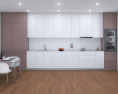 Modern White Interior Kitchen Design Big 3D 모델 