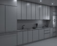 Modern White Interior Kitchen Design Big 3D模型