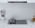Modern White Interior Kitchen Design Big Modelo 3d