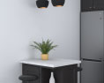 Traditional Black Kitchen Design Small 3D-Modell