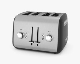 KitchenAid 4-Slice Toaster with Manual High-Lift Lever Onyx Black Modèle 3D