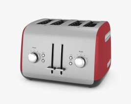 KitchenAid 4-Slice Toaster with Manual High-Lift Lever Empire Red Modello 3D