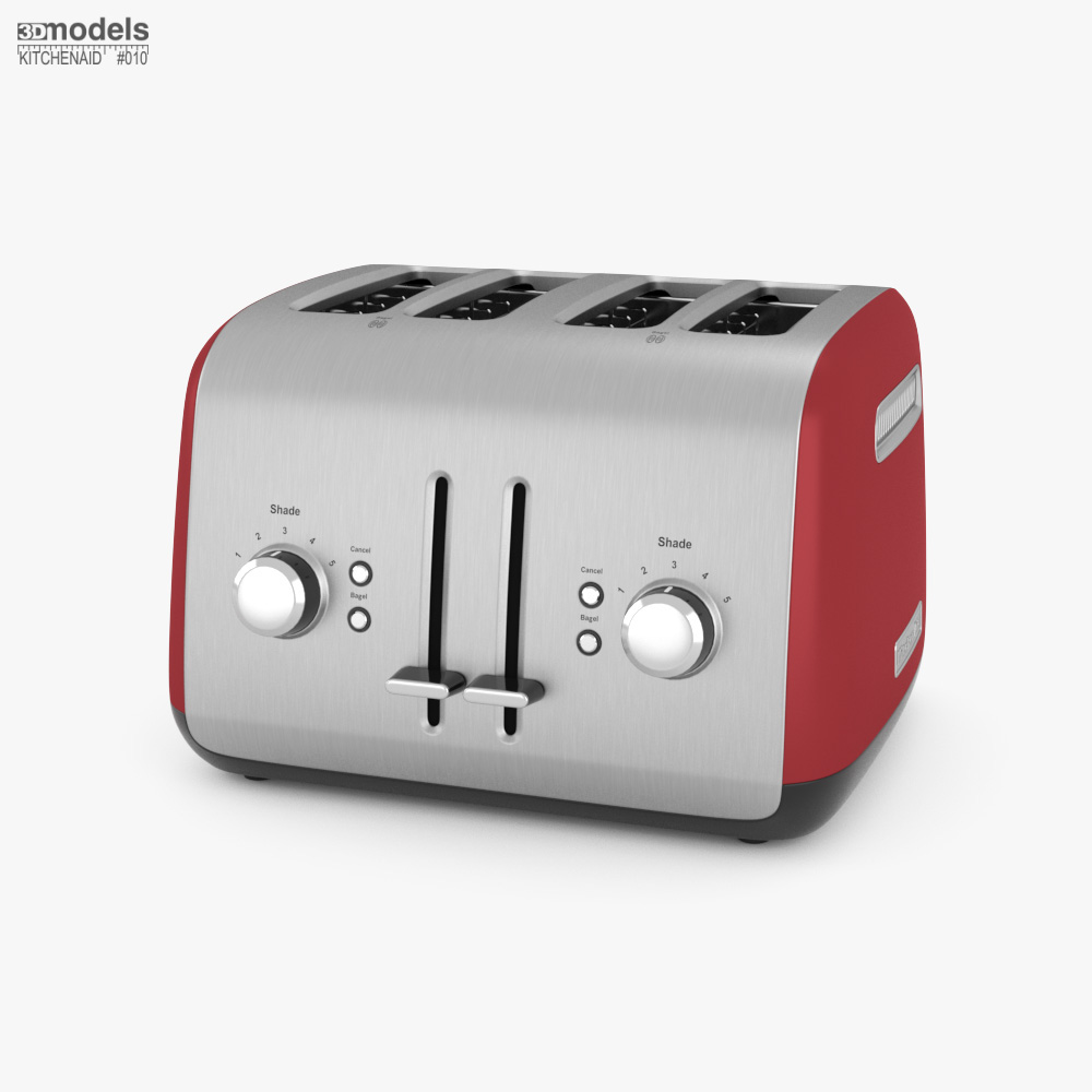 KitchenAid 4-Slice Toaster with Manual High-Lift Lever Empire Red Modelo 3d