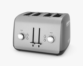 KitchenAid 4-Slice Toaster with Manual High-Lift Lever Contour Silver Modèle 3D
