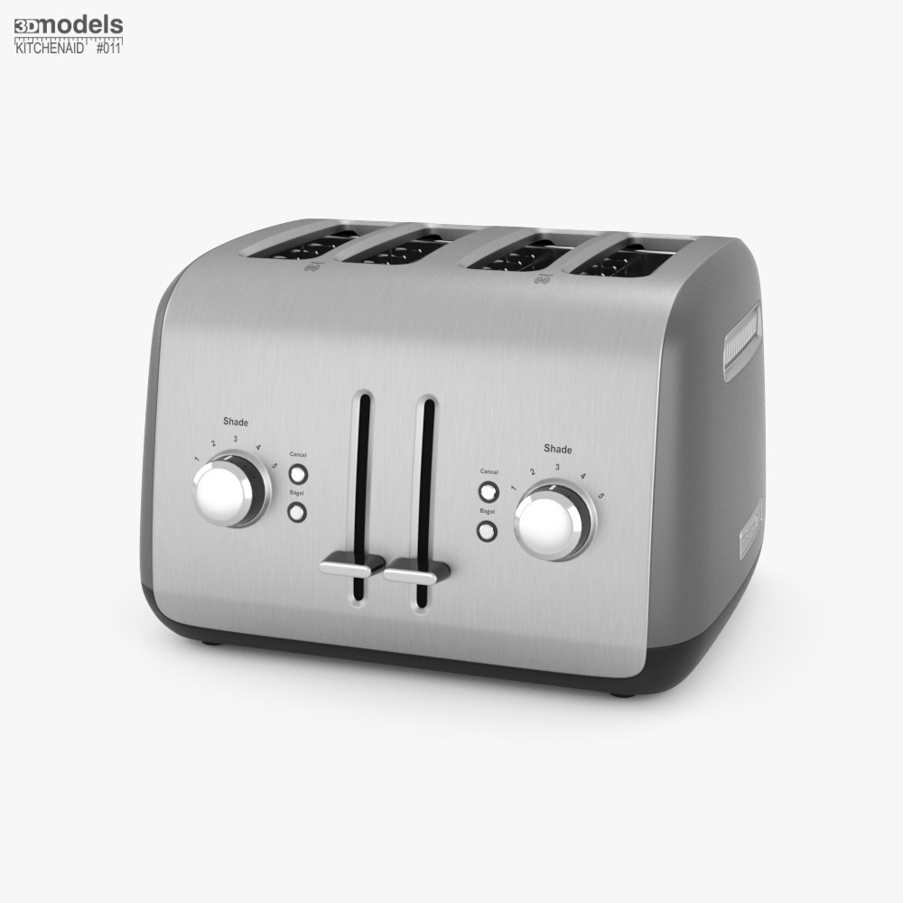 KitchenAid 4-Slice Toaster with Manual High-Lift Lever Contour Silver 3Dモデル