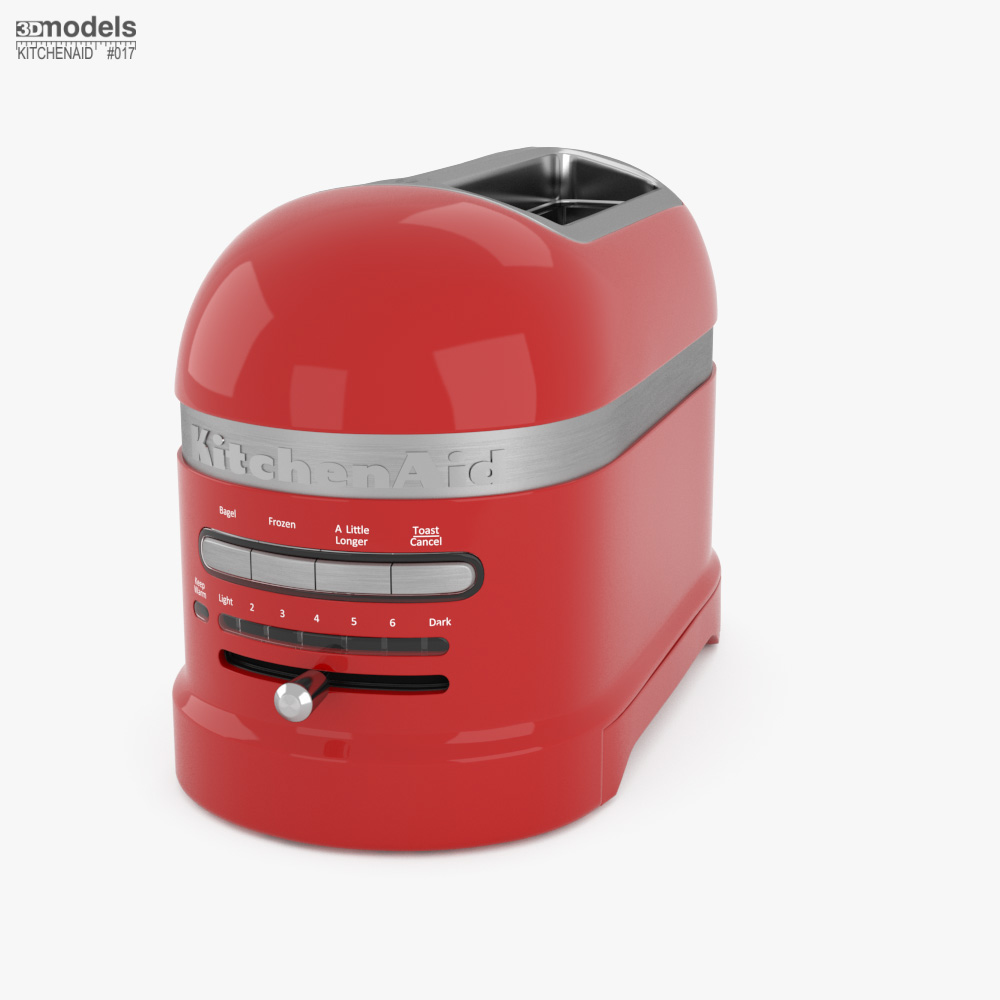 KitchenAid Pro Line 2 Slice Automatic Toaster Candy Apple Red 3D模型