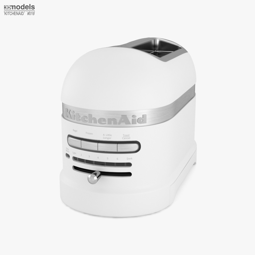 KitchenAid Pro Line 2 Slice Automatic Toaster Frosted Pearl White Modèle 3D