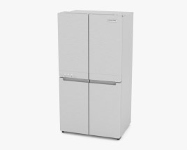 KitchenAid 36 inch Counter Depth 4 Door Refrigerator 3D 모델 